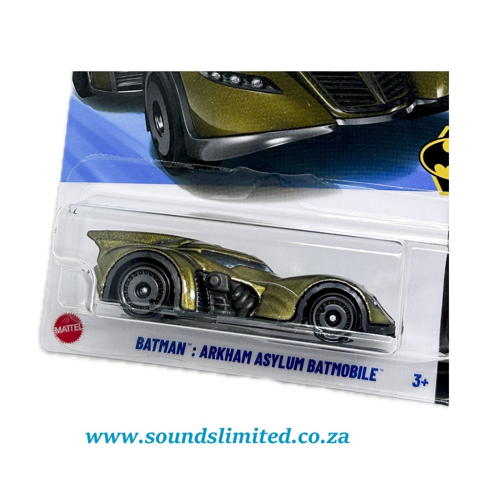 Hot Wheels Batman Arkham Asylum Batmobile HYX04 Long Card