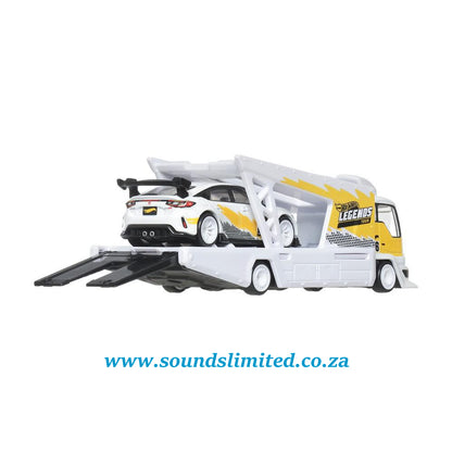 Hot Wheels Car Culture Premium Team Transport Legends Tour '24 Honda Civic Type R and Kousoku Hauler JMN15