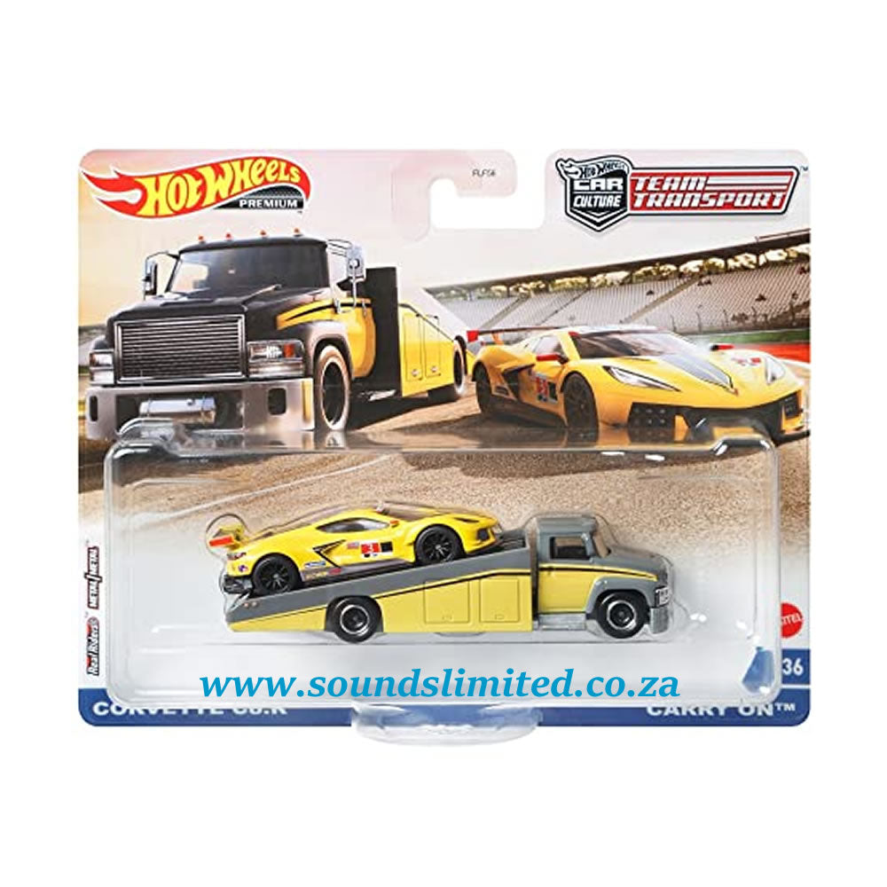 Hot Wheels Premium Car Culture Team Transport #36 - Corvette C8.R Carry On - GRK67