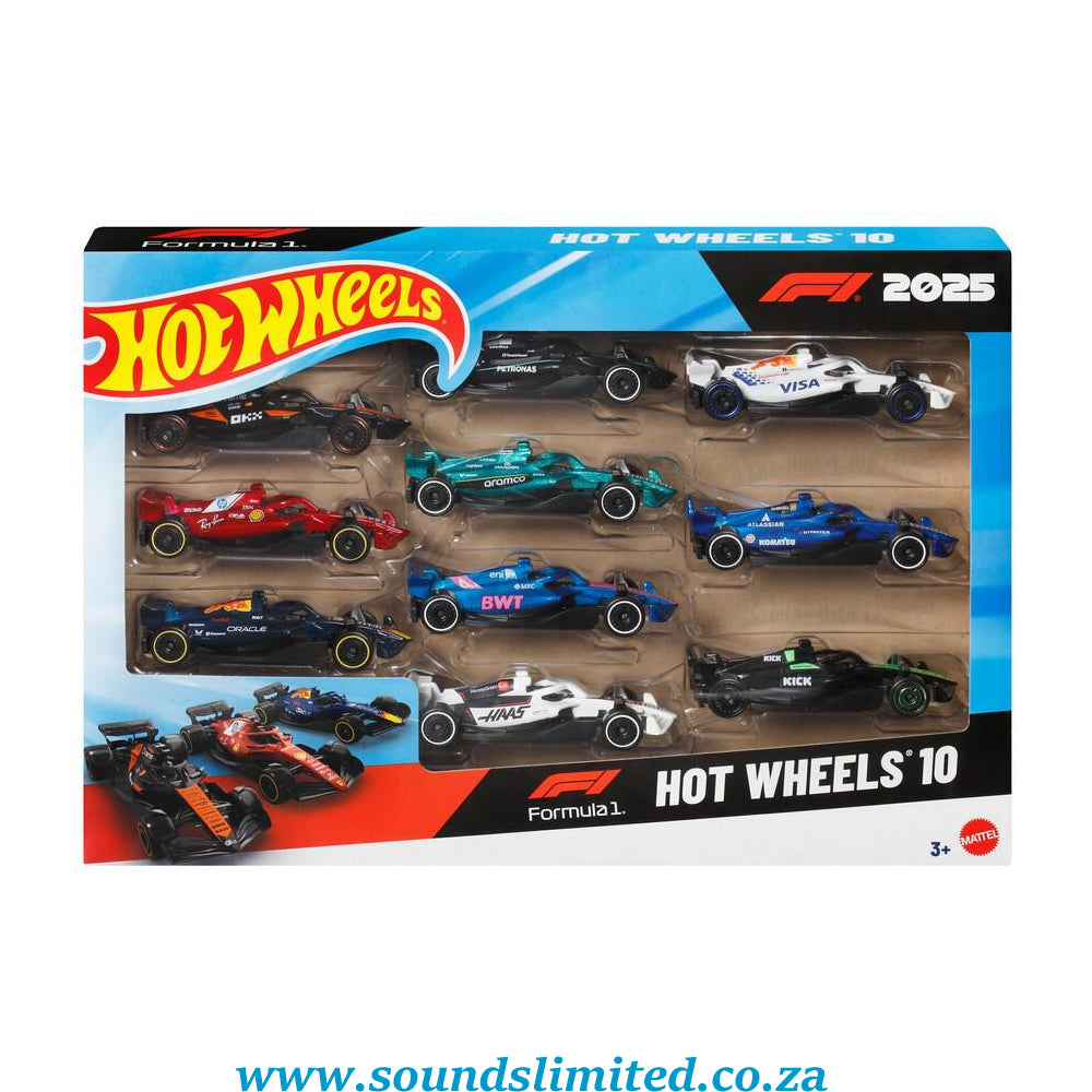 Hot Wheels F1 2025 10 Car Pack JMM24