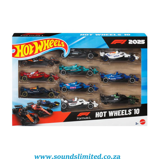 Hot Wheels F1 2025 10 Car Pack JMM24