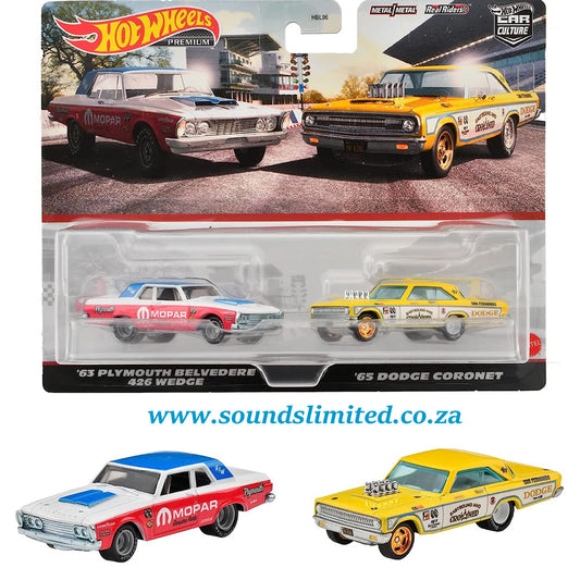 Hot Wheels Premium Car Culture 2-Pack - Plymouth Belvedia 426 Wedge, '65 Dodge Coronet HKF56