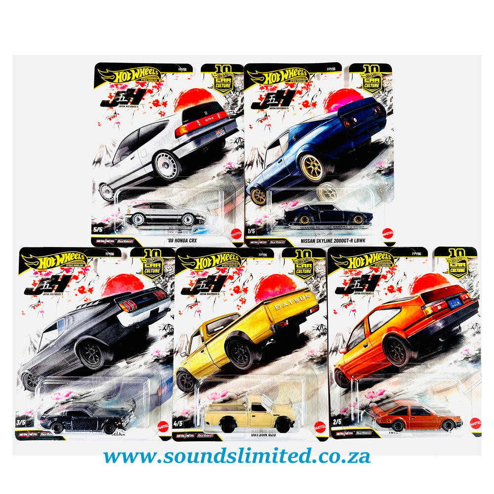 Hot Wheels Japan Historics 5 JH5 Car Culture Set of 5 Cars FPY86-976P