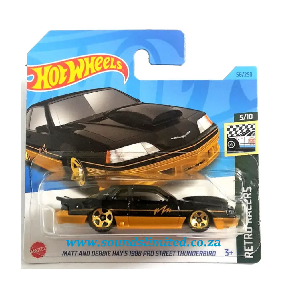 Hot Wheels Matt And Debbie Hay's 1988 Pro Street Thunderbird Black and Gold