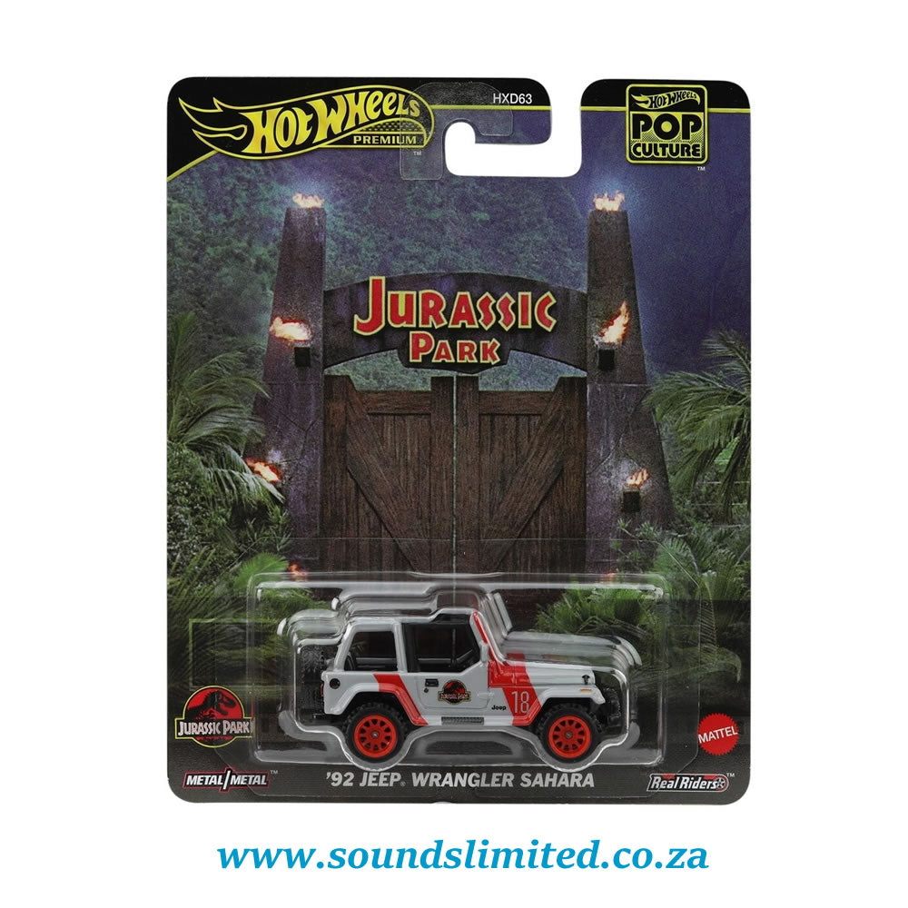 Hot Wheels Pop Culture '92 Jeep Wrangler Sahara Jurassic Park JBL59