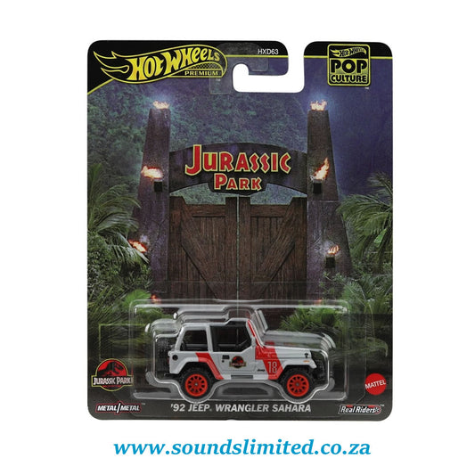 Hot Wheels Pop Culture '92 Jeep Wrangler Sahara Jurassic Park JBL59