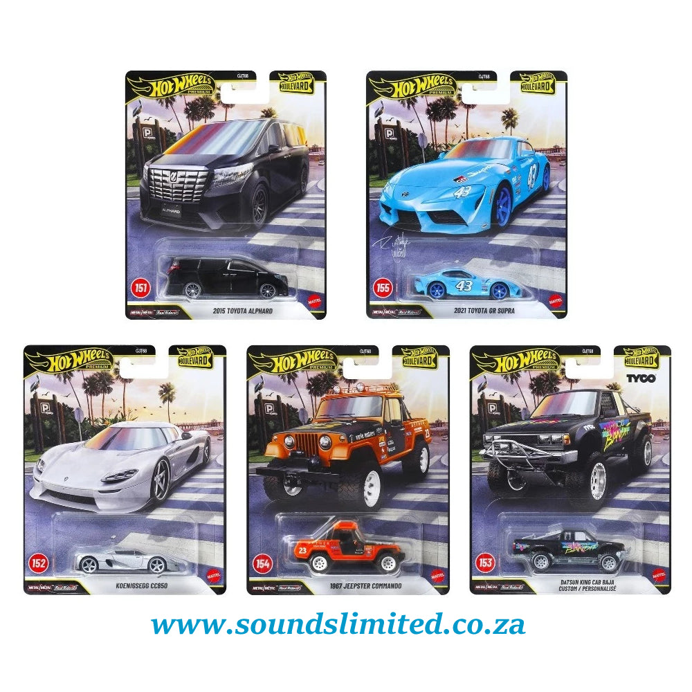 Hot Wheels Premium Boulevard #151-155 Set of 5 GJT68-958G