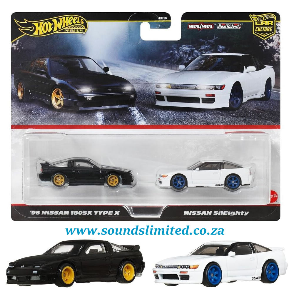 Hot Wheels Premium Car Culture 2-Pack '96 Nissan 180SX Type X - Nissan Sileighty JBK96