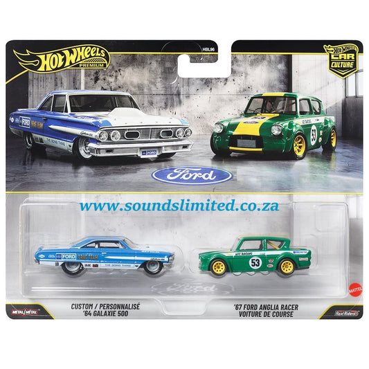 Hot Wheels Premium Car Culture 2-Pack Custom '64 Galaxie 500 And '67 Ford Anglia Racer JHW50