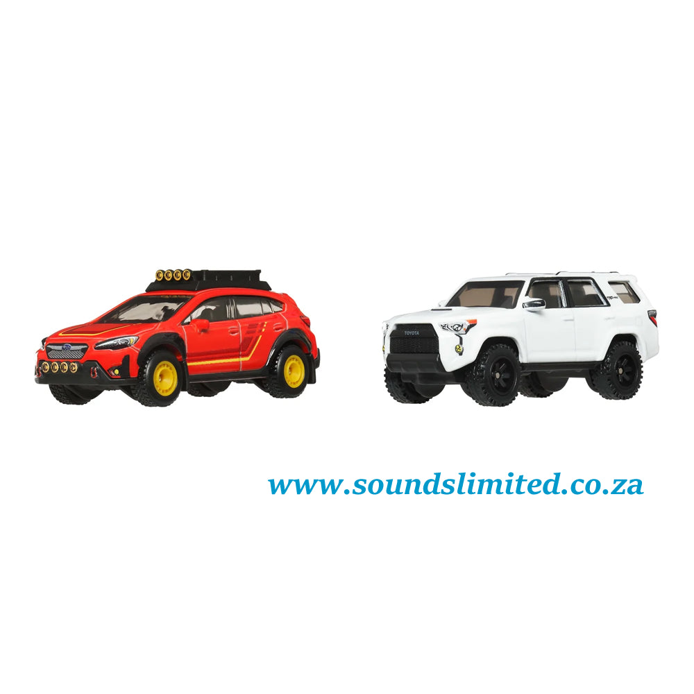 Hot Wheels Premium Car Culture 2-Pack Subaru Crosstrek & 2018 Toyota 4Runner JBK98