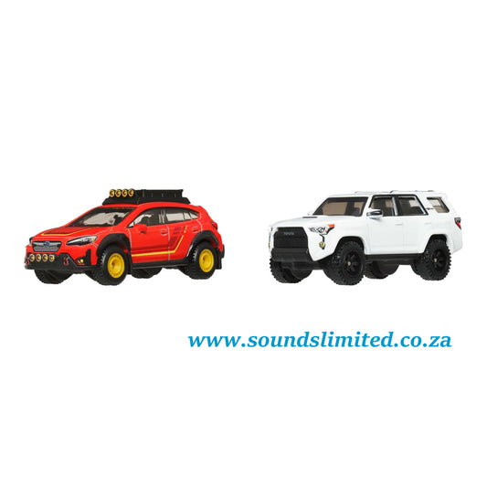 Hot Wheels Premium Car Culture 2-Pack Subaru Crosstrek & 2018 Toyota 4Runner JBK98