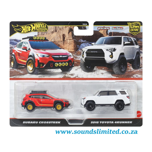 Hot Wheels Premium Car Culture 2-Pack Subaru Crosstrek & 2018 Toyota 4Runner JBK98