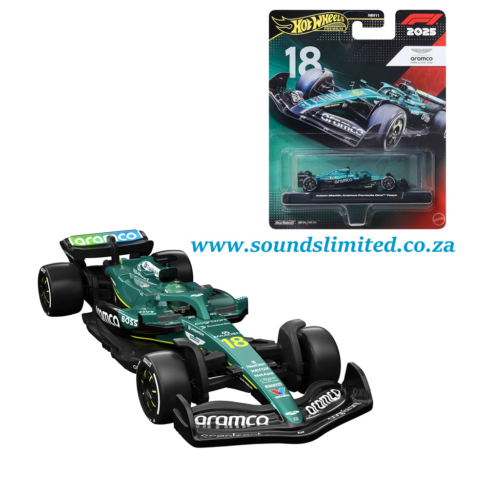 Hot Wheels Premium Collectible Aston Martin Aramco Formula One™ Team Car- Lance Stroll JKD87