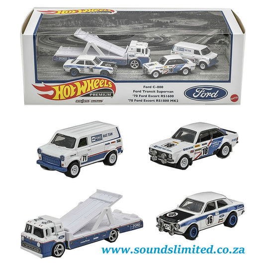 Hot Wheels Premium Collector Set Ford Race Team Car Culture Escort RS 1600 GRN84