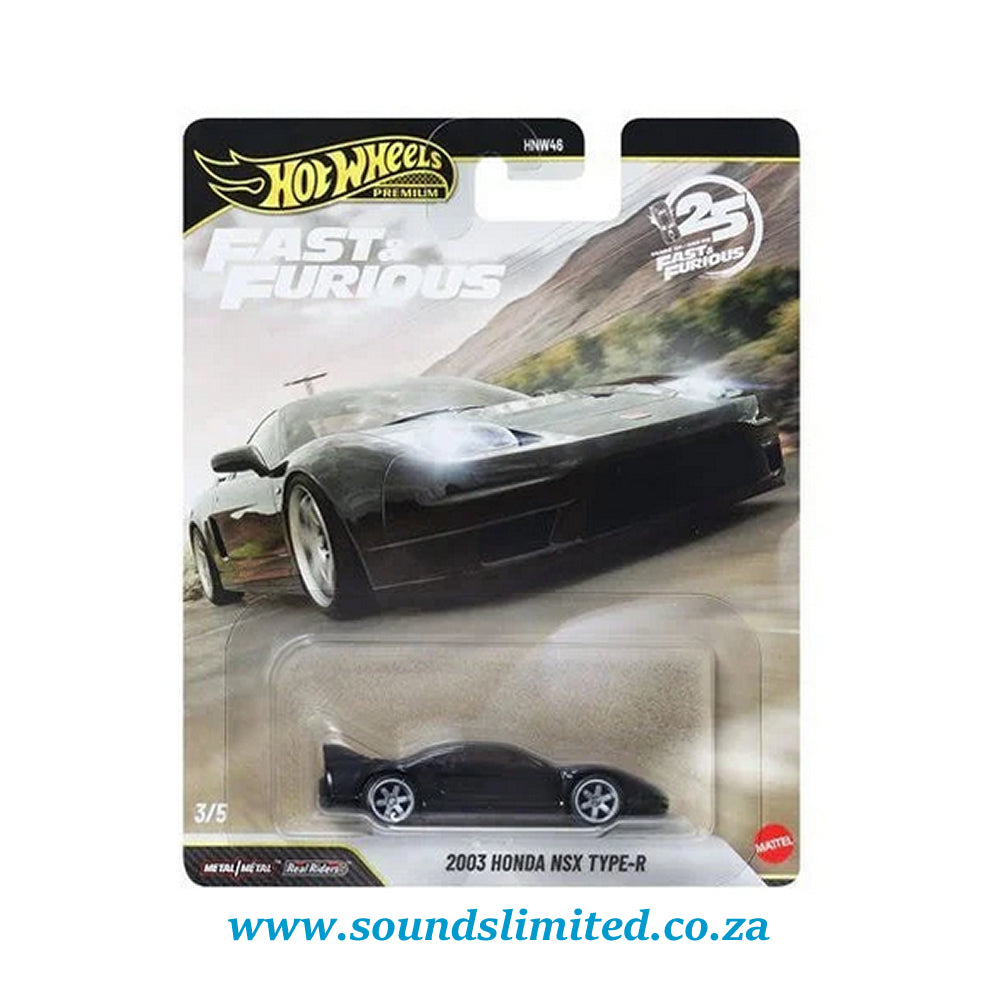 Hot Wheels Premium Fast & Furious 25th Anniversary 2003 Honda Nsx Type R JHW75
