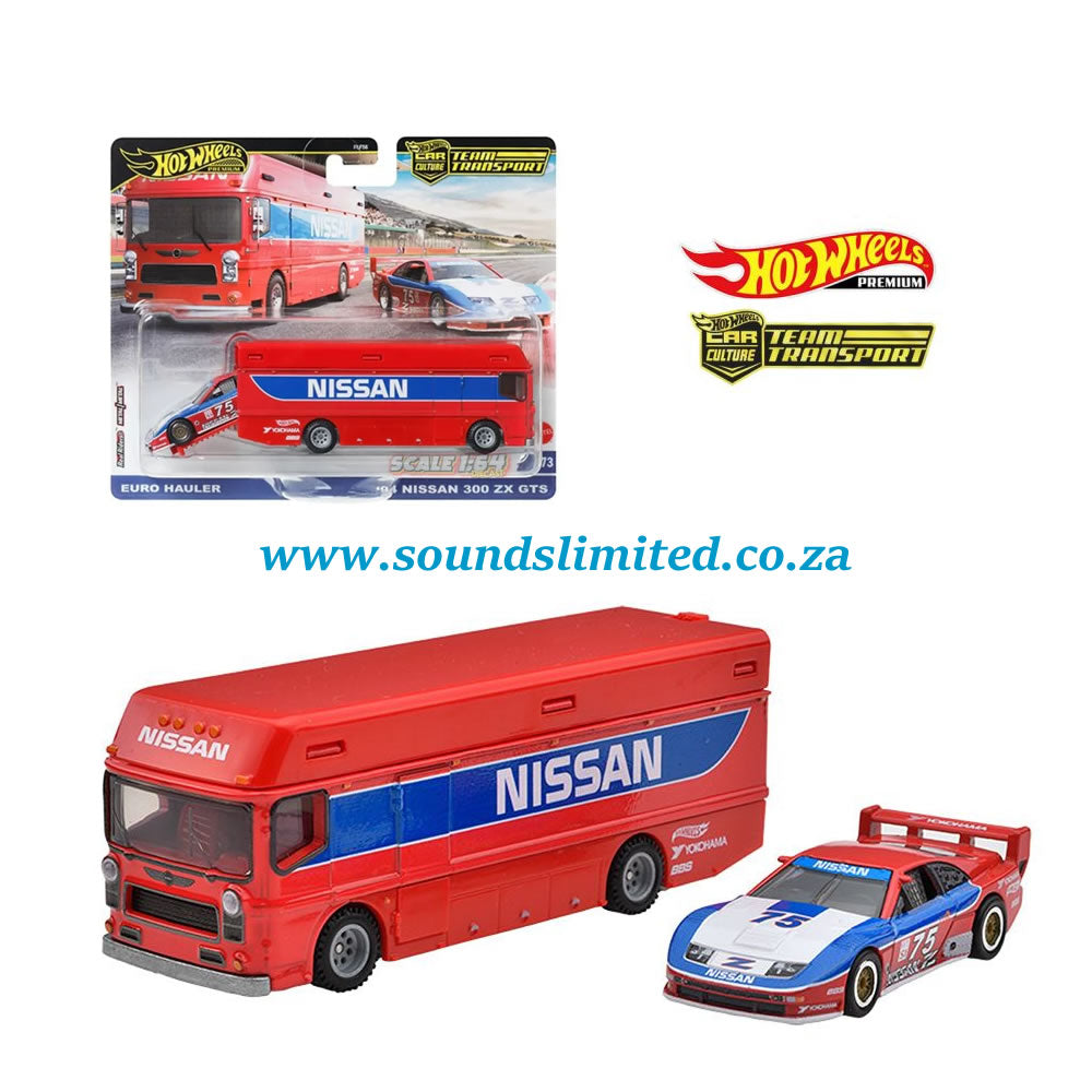 Hot Wheels Premium Team Transport #73 1994 Euro Hauler & 1994 Nissan 300 ZX GTS HRV44
