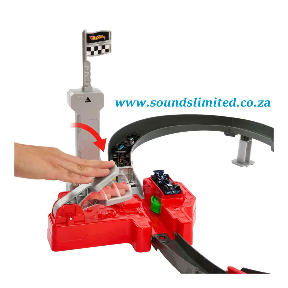 Hot Wheels Racing Formula 1 Sprint Race Circuit Track Set With 3 Die-Cast Cars in 1/64 Scale JDY15