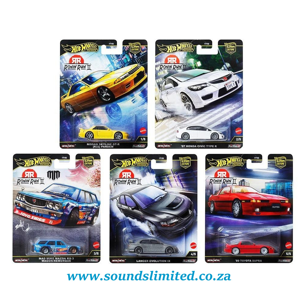 Hot Wheels Ronin Run II Premium Car Culture Set of 5 FPY86-976M