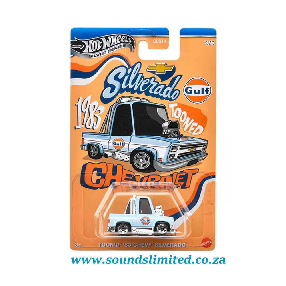 Hot Wheels Silver Series 2025 Gulf Tooned 1983 Chevrolet Silverado Tooned JCB64