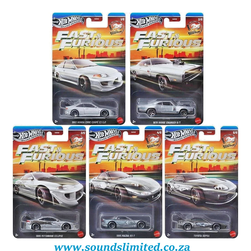 Hot Wheels Silver Series Fast & Furious Themed Mix 4 2026 Set of 5 HNR88-9C6Q
