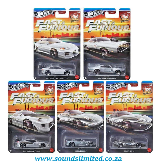 Hot Wheels Silver Series Fast & Furious Themed Mix 4 2026 Set of 5 HNR88-9C6Q
