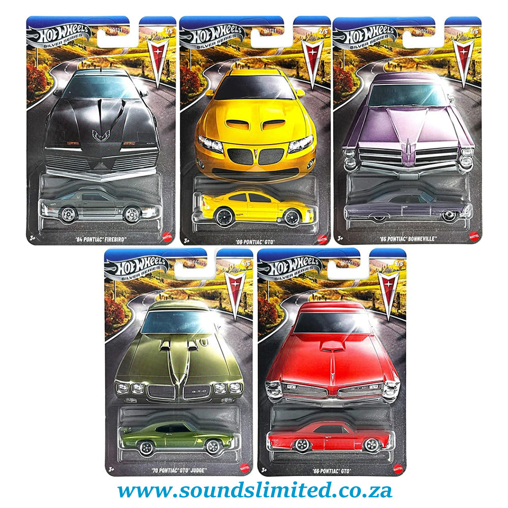 Hot Wheels Silver Series Pontiac 100th Anniversary Set of 5 GRT01-9C6P