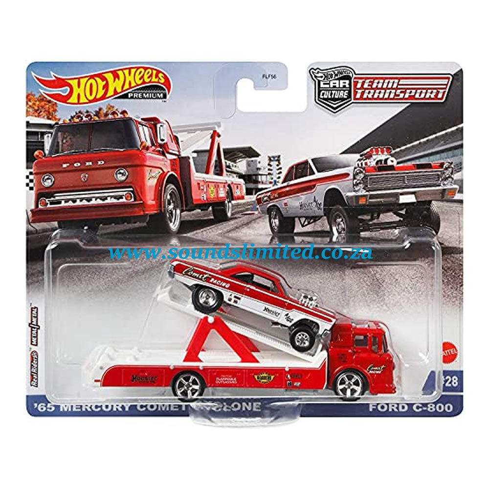 Hot Wheels Premium Car Culture Team Transport #28 - '65 Mercury Comet Cyclone and Ford C-800 - GRK59