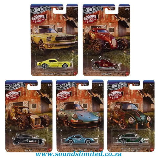 Hot Wheels Vintage Club Silver Series Set of 5 HRT81-979H