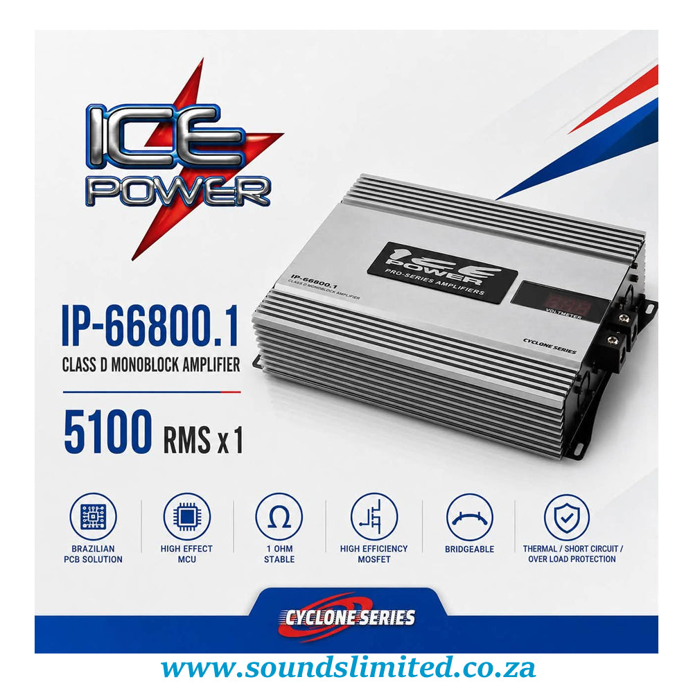 Ice Power Cyclone Series Class D Monoblock Amplifier IP-66800.1