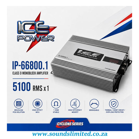 Ice Power Cyclone Series Class D Monoblock Amplifier IP-66800.1