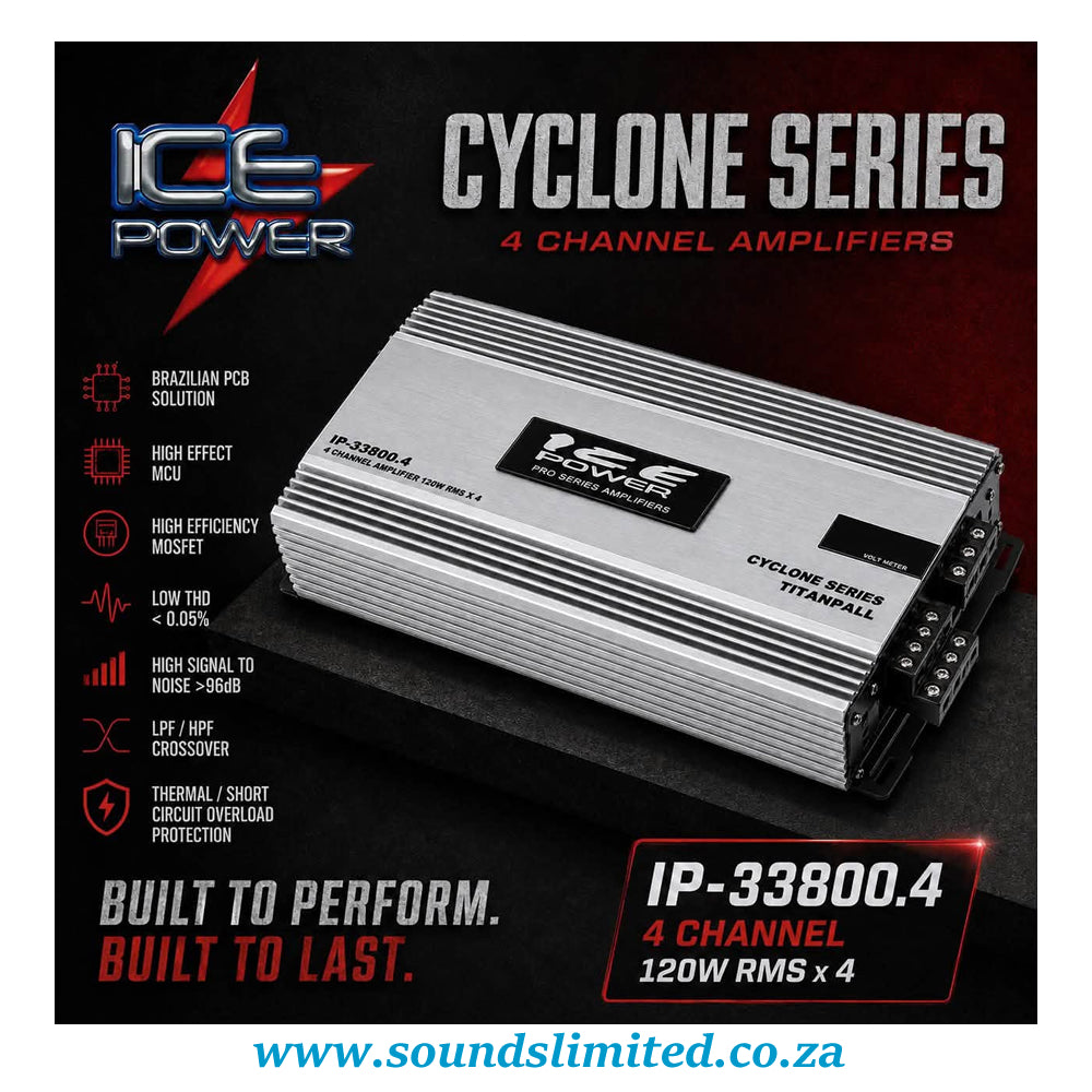 Ice Power Cyclone Series TitanFall 4ch Amplifier IP-33800.4