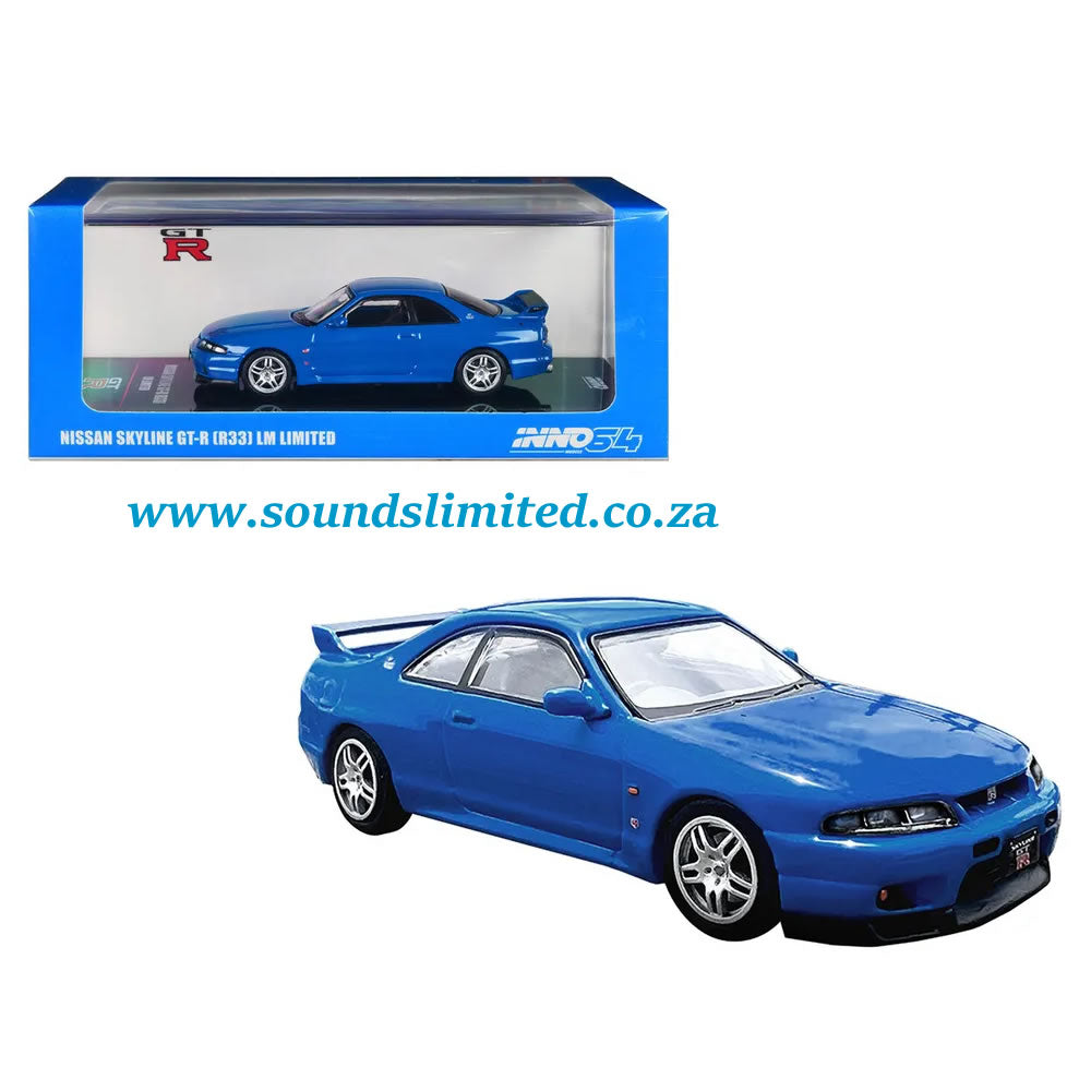 Inno64 Models 1/64 Skyline GT-R R33 Blue LM Limited Diecast - IN64-R33-LMLTD