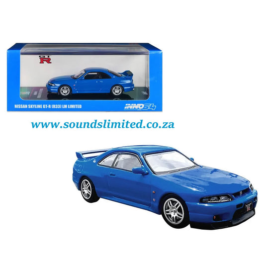 Inno64 Models 1/64 Skyline GT-R R33 Blue LM Limited Diecast - IN64-R33-LMLTD