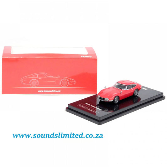 Inno64 Models 1/64 Toyota 2000GT (MF10) RHD Solar Red Diecast - IN64-2000GT-Red