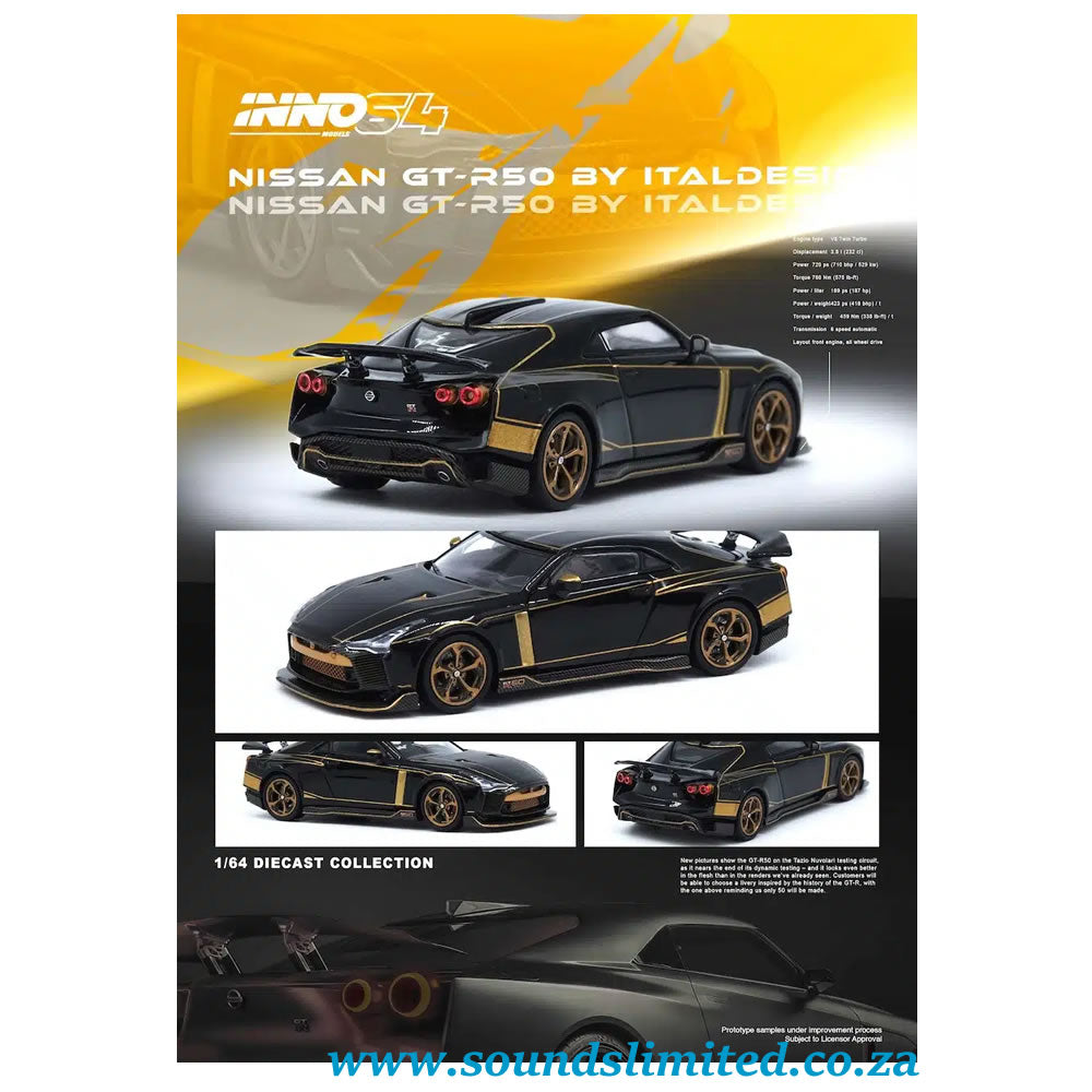 Inno64 1/64 Nissan GT-R50 By ITALDESIGN Black IN64-R50-BLK