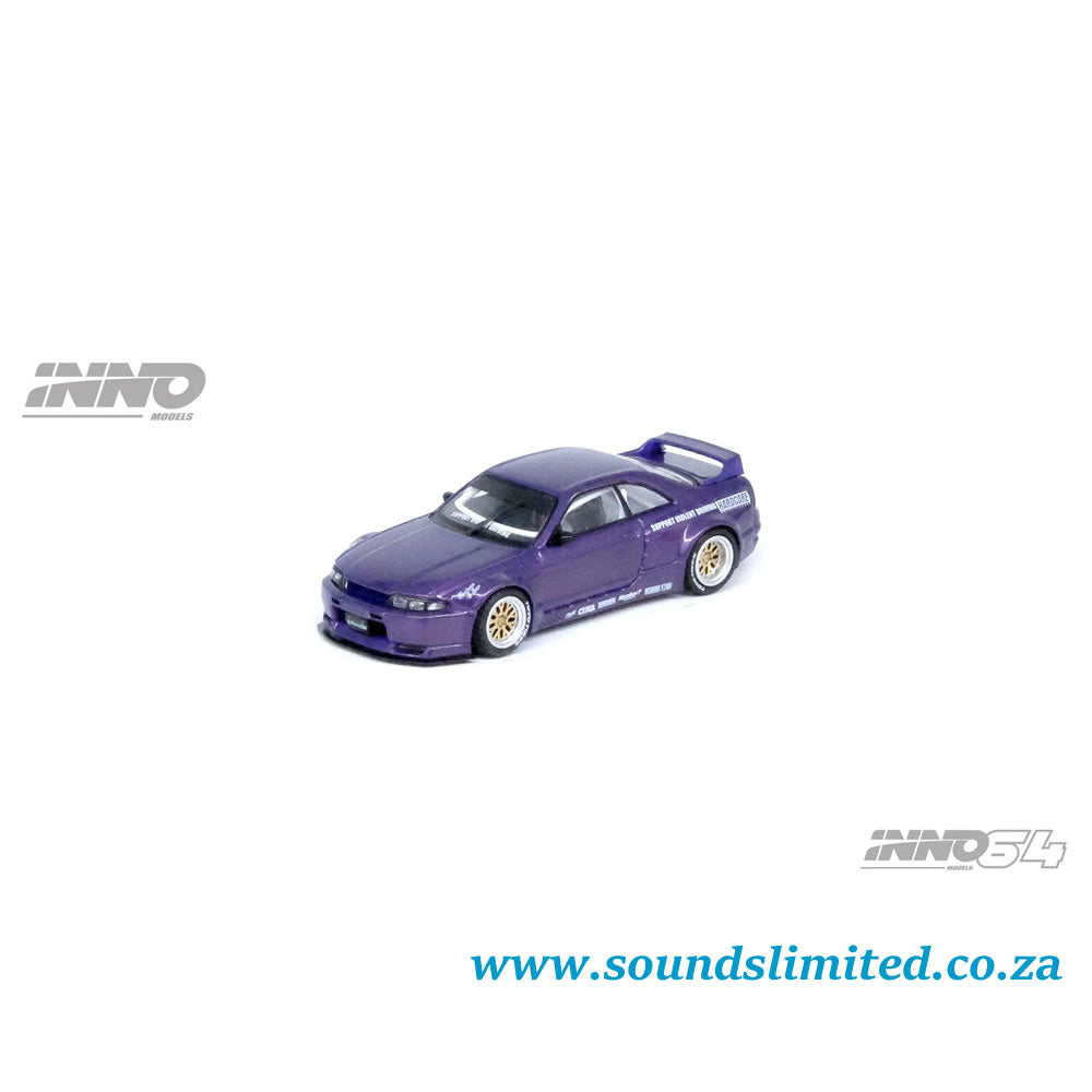 Inno64 1/64 Nissan Skyline GT-R (R33) "PANDEM ROCKET BUNNY" Purple IN64-R33P-PPL