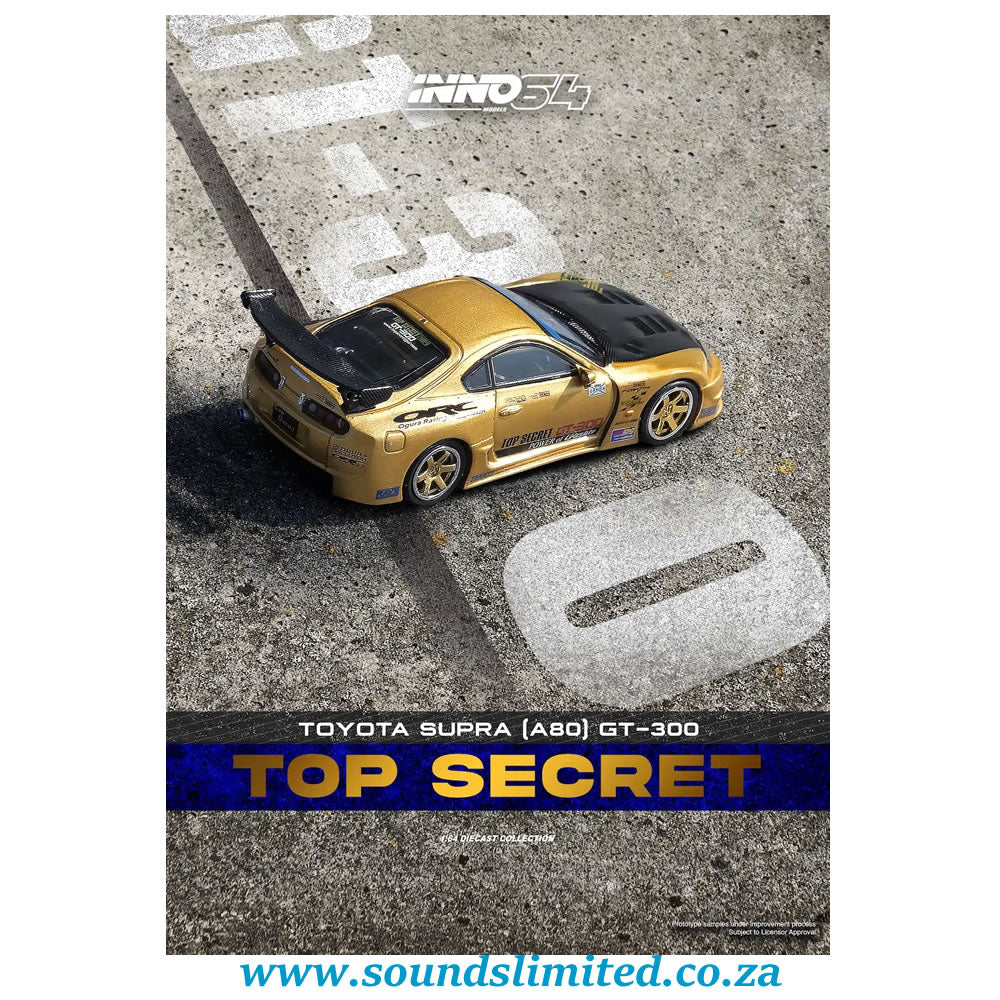 Inno64 1/64 Toyota Supra (A80) Top Secret GT300 IN64-A80TS-GOLD