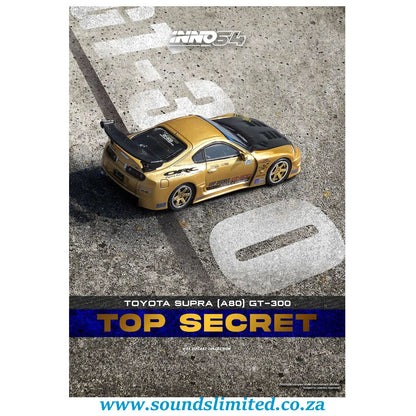 Inno64 1/64 Toyota Supra (A80) Top Secret GT300 IN64-A80TS-GOLD