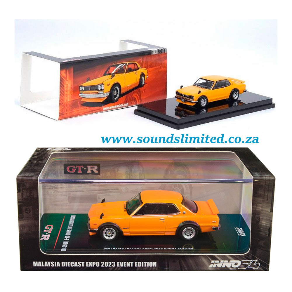 Inno64 Models 1/64 Nissan Skyline 2000 GT-R KPGC10 Orange MDX 2023 - IN64-KPGC10-MDX23OR