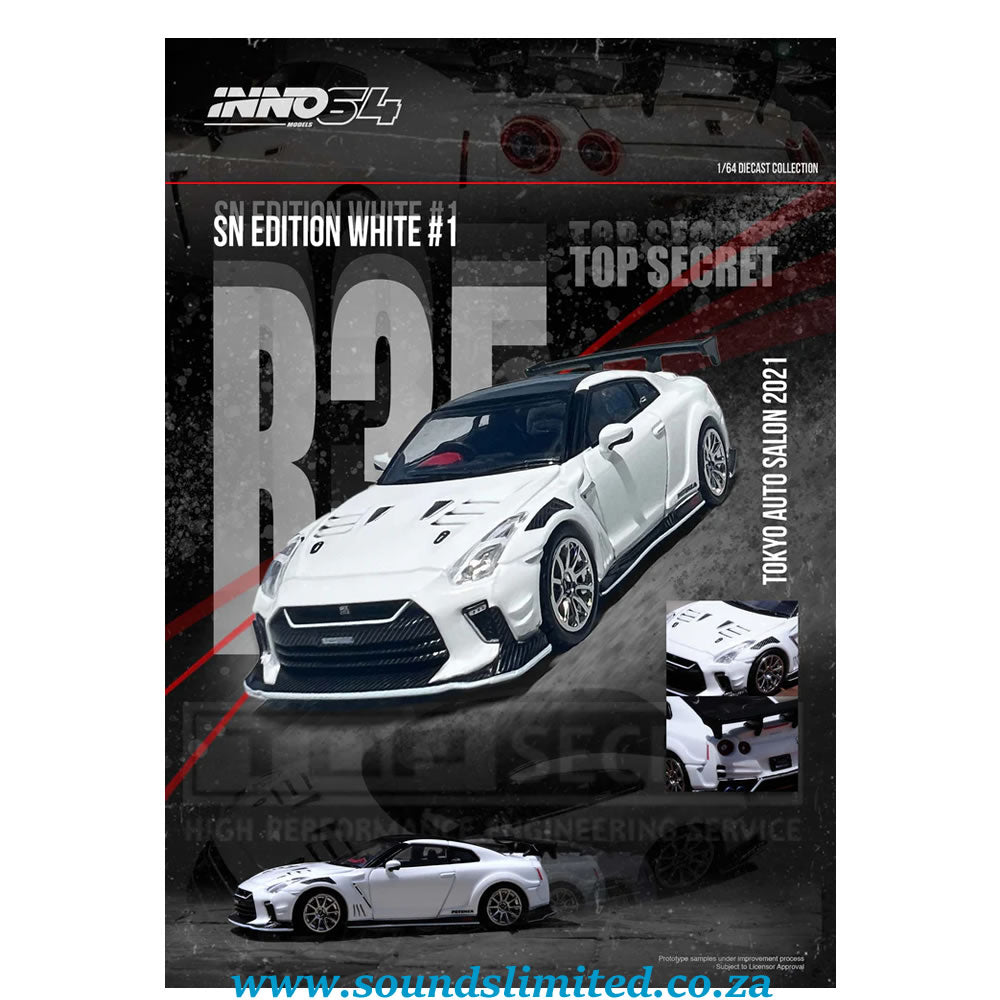 Inno64 Models 1/64 Nissan Skyline GT-R (R35) "TOP SECRET" Tokyo Auto Salon 2021 - IN64-R35TS-TAS2021