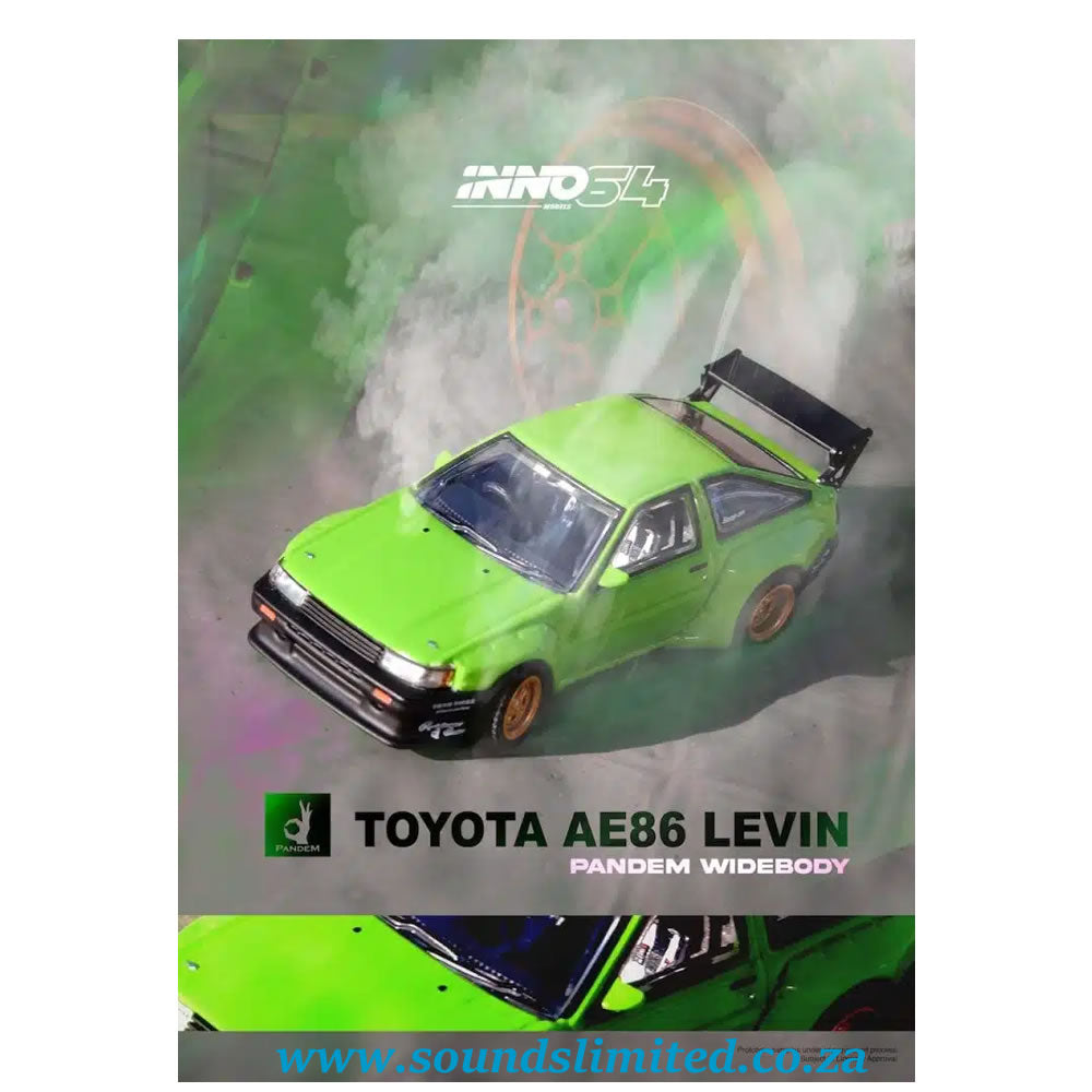 Inno64 Toyota AE86 Levin “PANDEM ROCKET BUNNY” Green IN64-AE86PL-GRN