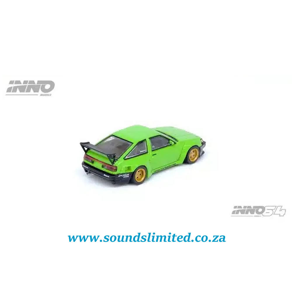 Inno64 Toyota AE86 Levin “PANDEM ROCKET BUNNY” Green IN64-AE86PL-GRN