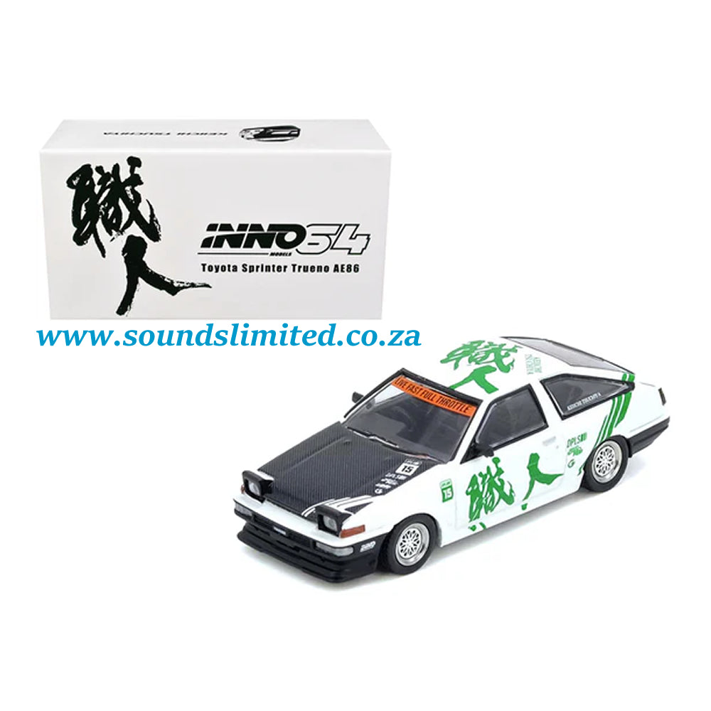 Inno64 Toyota Sprinter Trueno AE86 "Keiichi Tsuchiya" Limited Edition IN64-AE86-KT