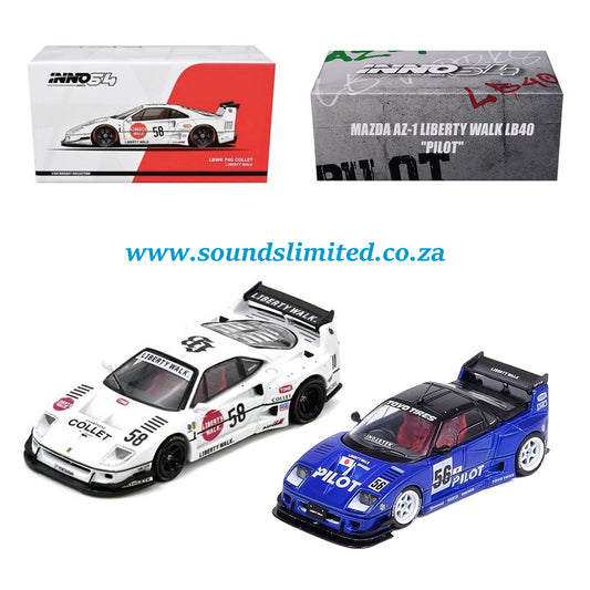 Inno64 bundle  LBWK F40 Collet IN64-LBWKF40-COLLET + Inno64 Mazda AZ-1 Liberty Walk LB40 "Pilot" IN64-LBWK-AZ1-01
