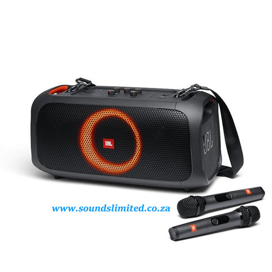 JBL PartyBox On The Go Portable Bluetooth Speaker With Lights & Wireless Mic Black