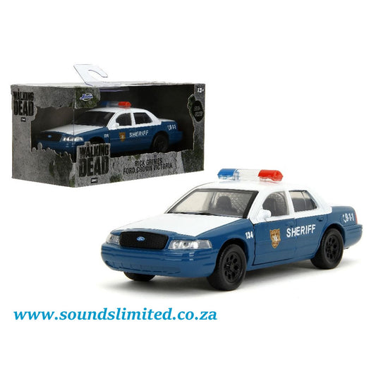 Jada 1/32 "Hollywood Rides" The Walking Dead Ford Crown Victoria Sheriff - Rick Grimes #35728