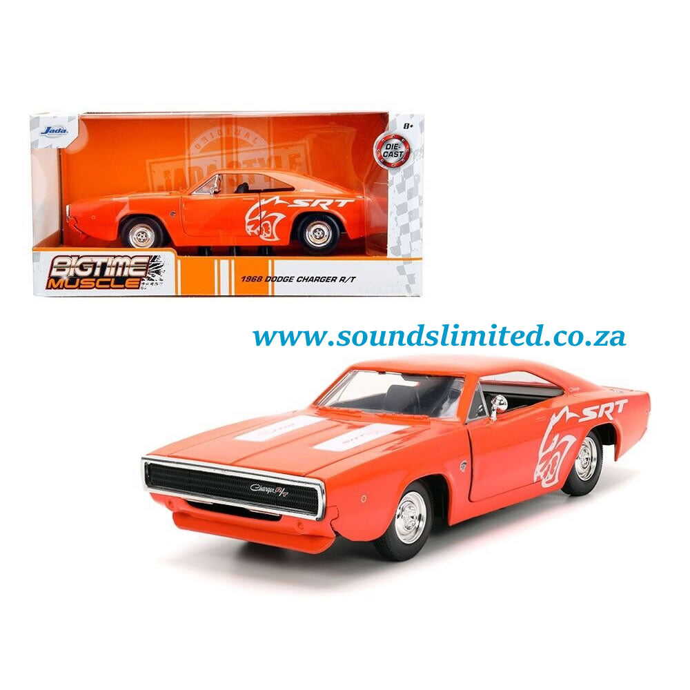 Jada 34197 BigTime Muscle 1968 Dodge Charger R/T Orange 1:24