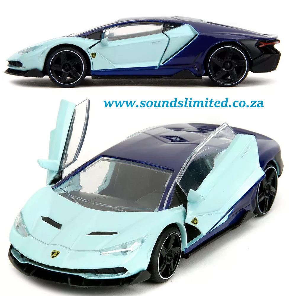 Jada 35365 Lamborghini Centenario Light Blue and Purple Pink Slips 1/32