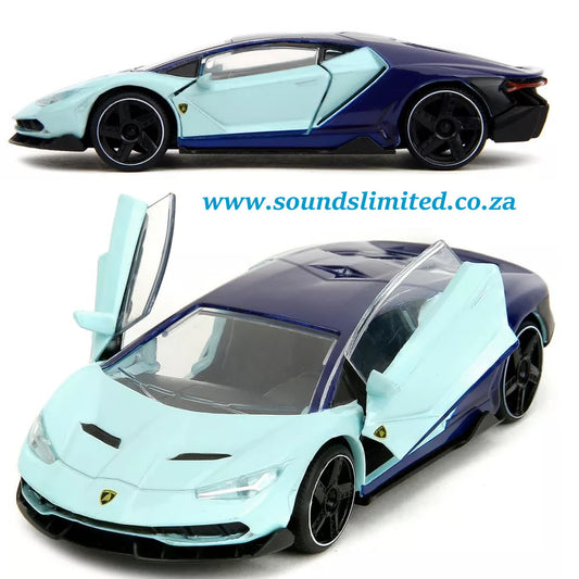 Jada 35365 Lamborghini Centenario Light Blue and Purple Pink Slips 1/32