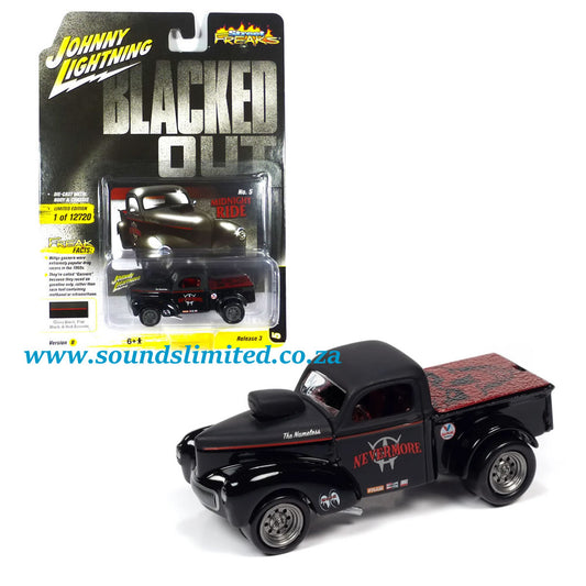 Johnny Lightning 1/64 JLSF021B-5 1941 Willys pickup Black / Red No.5